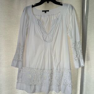 Daniel Rainn White Embroidered Tunic